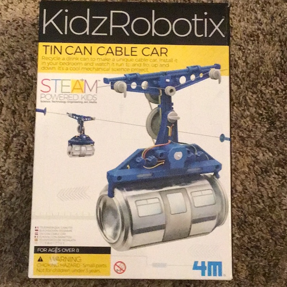 KidszRobotic Tin Can Cable Car STEM Science
